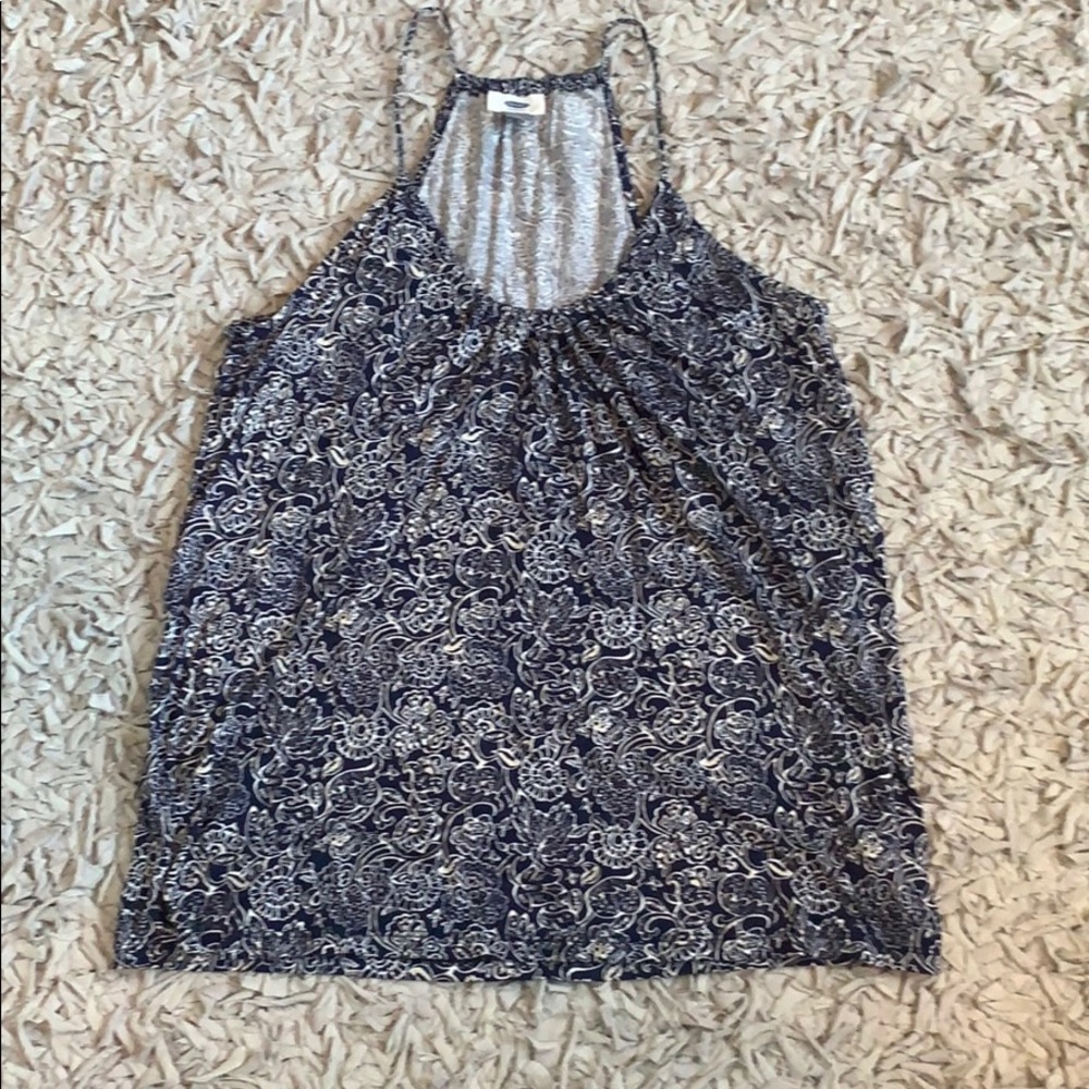 Navy and white tank top